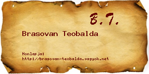 Brasovan Teobalda névjegykártya